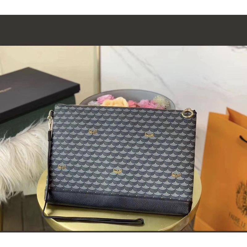 FLP真皮纯手工手拿包 鱼鳞纹经典手拿包 收纳包手抓包 大号证件收纳包Faure le Page