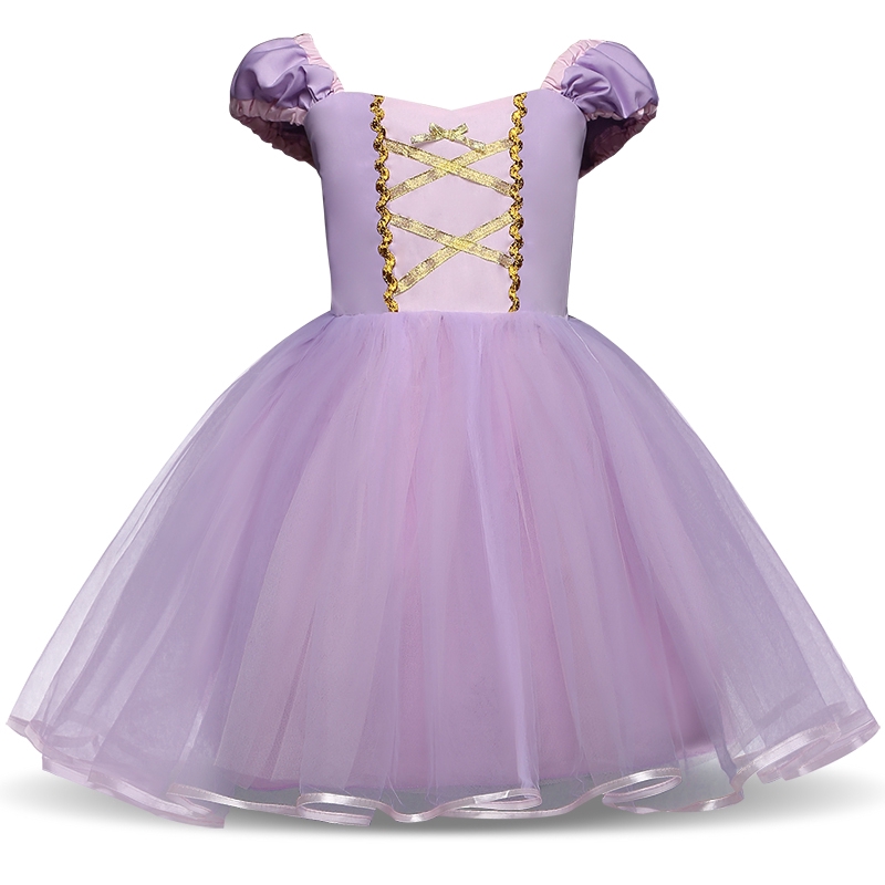 Girls Purple Fairy Princess Sofia Dress Kids Party Cosplay Costume