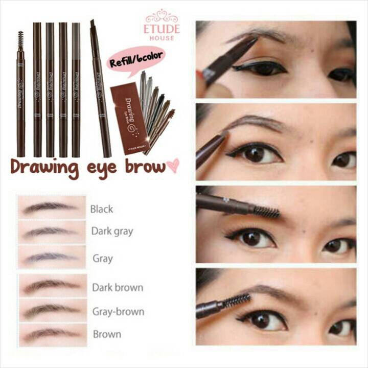 Etude House Drawing Eyebrow New 100 Original Korea Shopee Singapore