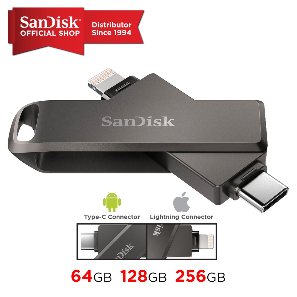 SanDisk - SanDisk Ixpand Luxeフラッシュドライブ256GBの+markatdoo.si