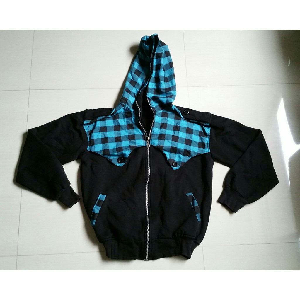 black blue hoodie