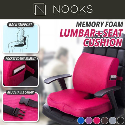Memory Foam Lumbar Seat Pillow Cushion Lumbar Pad Office