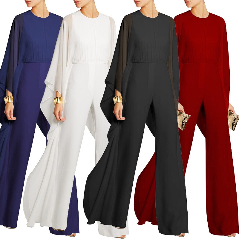 long sleeve wide leg jumpsuit