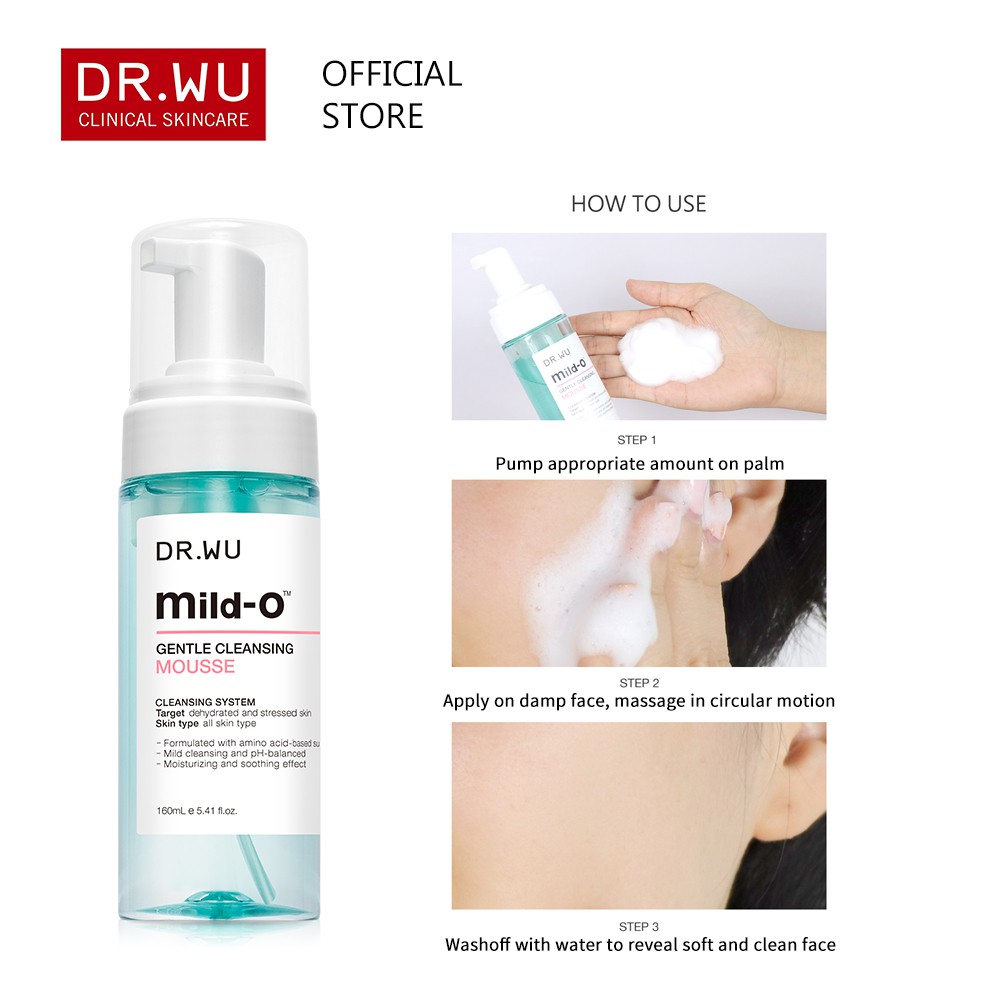 dr wu mild o gentle cleansing mousse