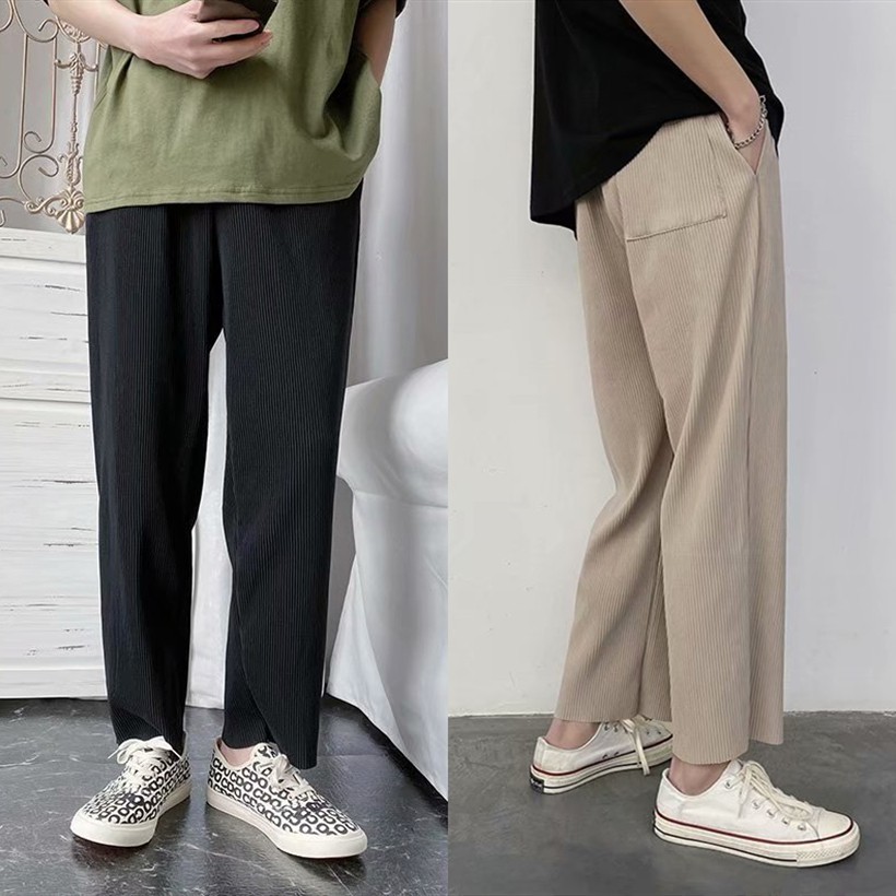 Thin Section Casual Trousers Men Loose Wide leg pants | Shopee Singapore