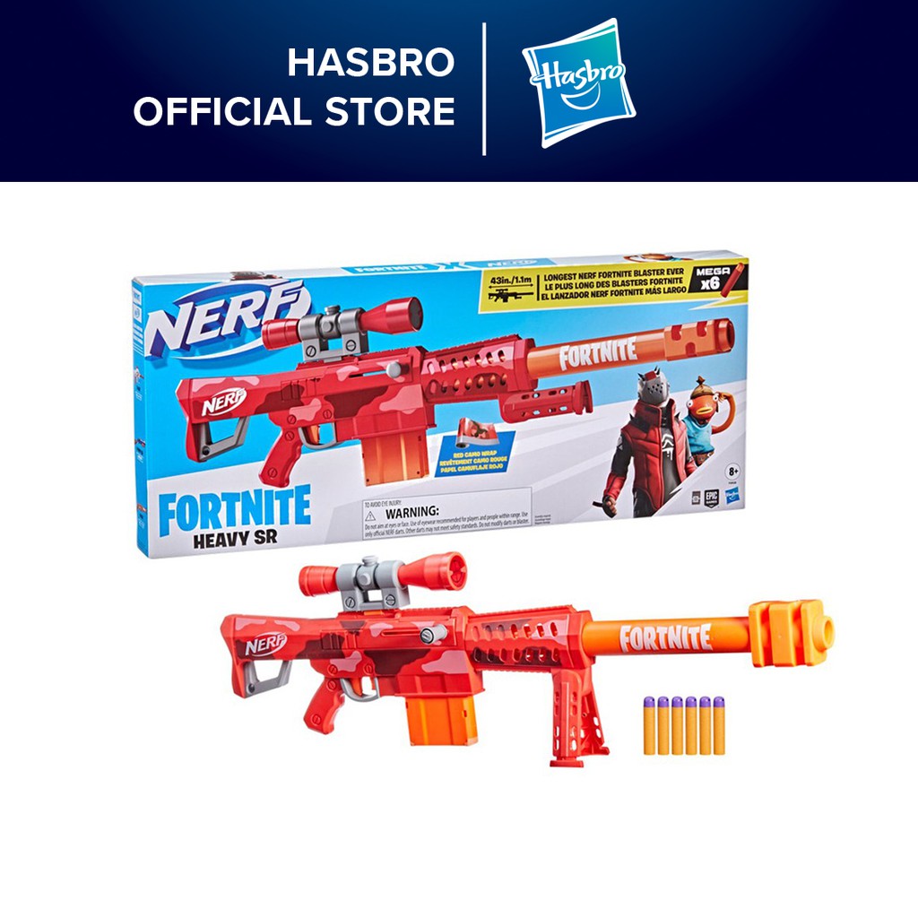 Nerf Fortnite Heavy SR Blaster, Longest Nerf Fortnite Blaster Ever, Removable Scope, 6 Nerf Mega Darts, 6-Dart Clip | Shopee Singapore Nerf Fortnite Heavy SR Blaster, Longest Nerf Fortnite Blaster Ever, Removable Scope, 6 Nerf Mega Darts, 6-Dart Clip | Shopee Singapore