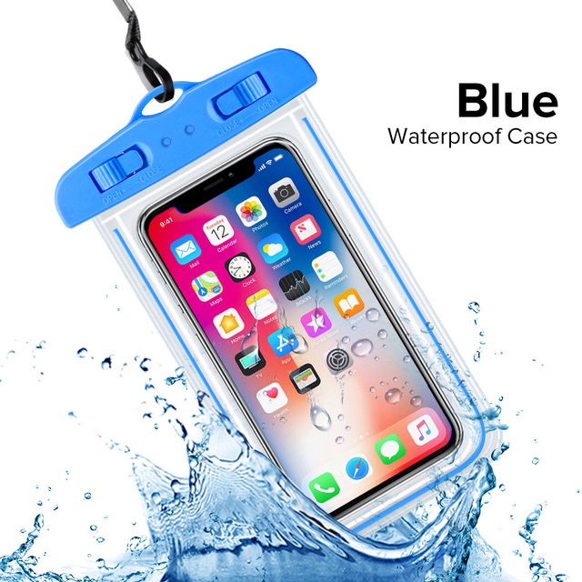 Pvc Mobile Phone Airbag Camera Blue Underwater Drifting 2pcs 