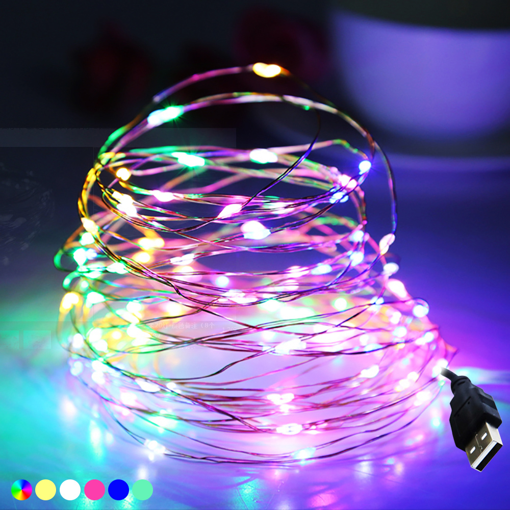 2M5M10M String Fairy Light 20/50/100 LED Battery Operated Xmas Lights Party Lamp