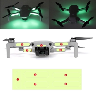 2PCS  Luminous stickers Lightweight Fluorescent Decals Night Flight For DJI Mavic Mini /MINI 2/MINI SE Drone Accessories