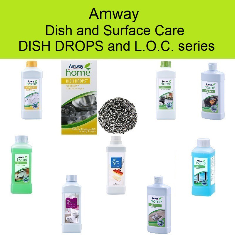 Amway LOC Multi purpose cleaner, disinfectant cleaner, dish drop, scrub