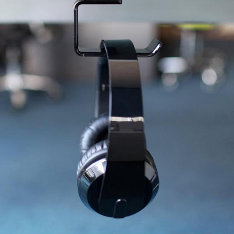 Durable Headphone Headset Holder Hanger Earphone Wall Desk Display Stand Bracket #2