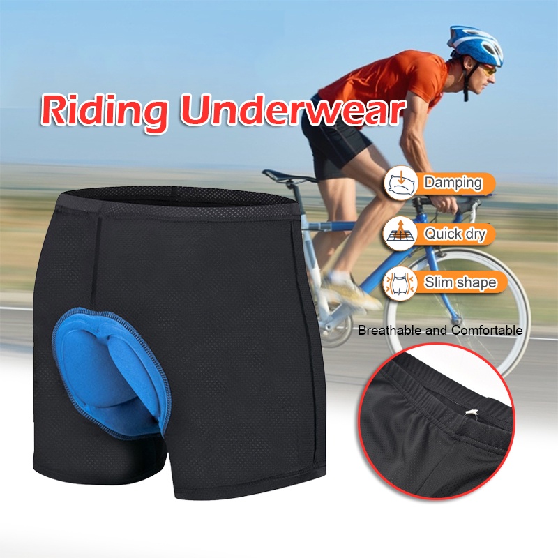 Breathable Portable Riding Underwear Gel 3D Padded Shorts Pants for Bicycle Outdoor for Unisex Dilwe Cycling Underwear Shorts 