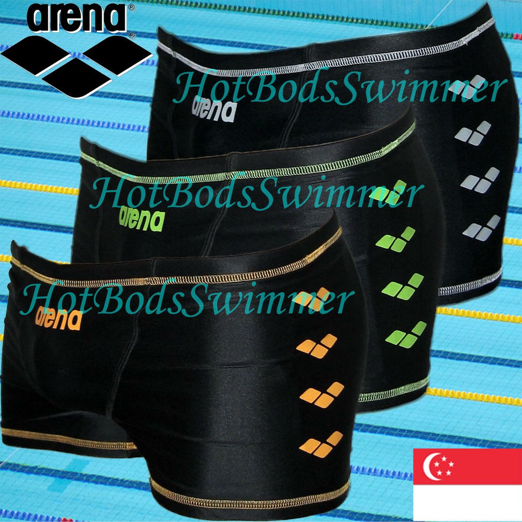 Arena Men's Hollow Short Black Swimming Boxers 