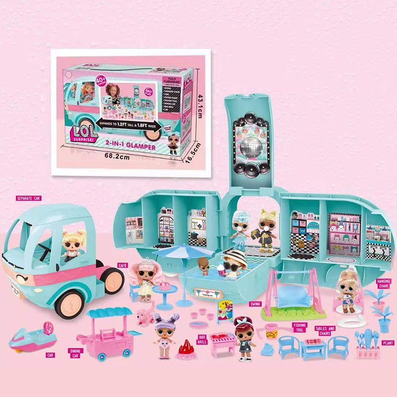 L O L Surprise Lol Surprise Toys Set Lol Dolls Diy 2 In 1 Bus Toy Lol Doll Play House Games Toys For Lol Birthday Gift Shopee Singapore