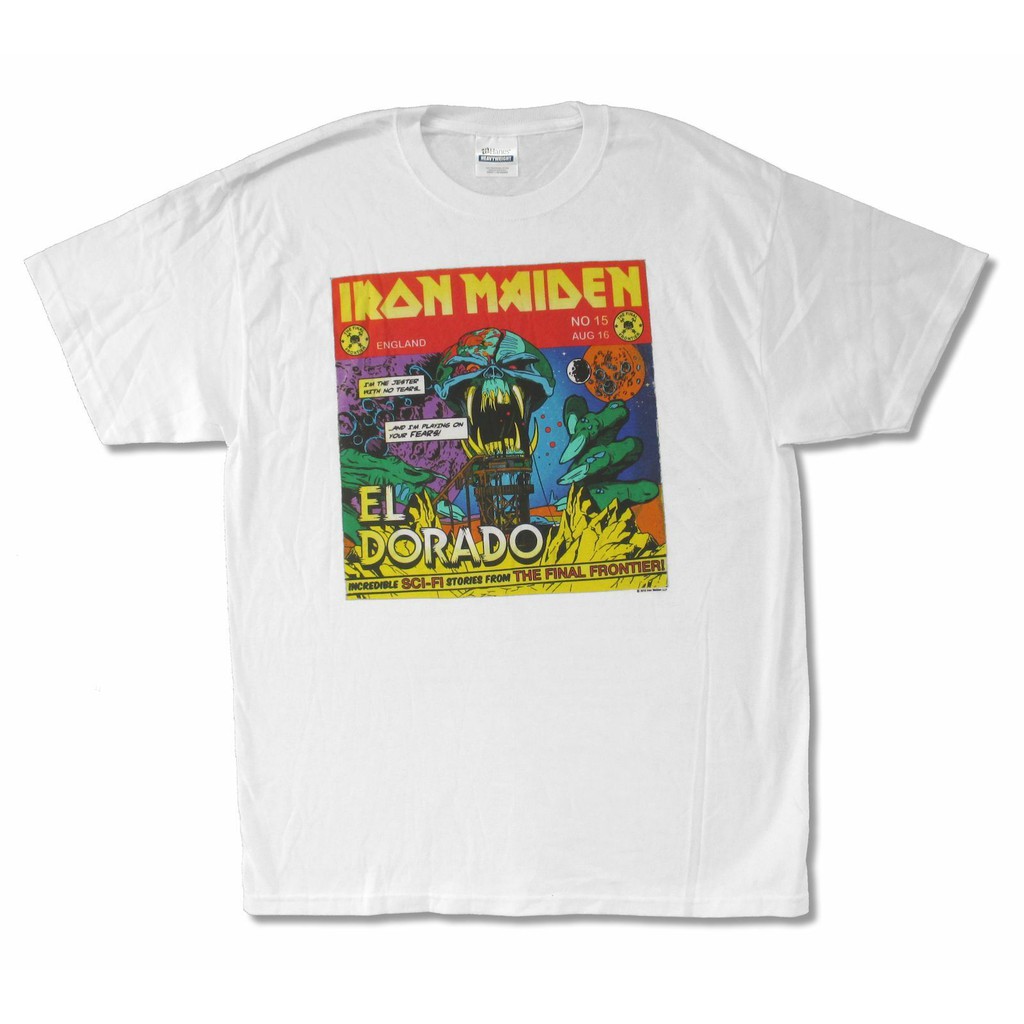 iron maiden white t shirt
