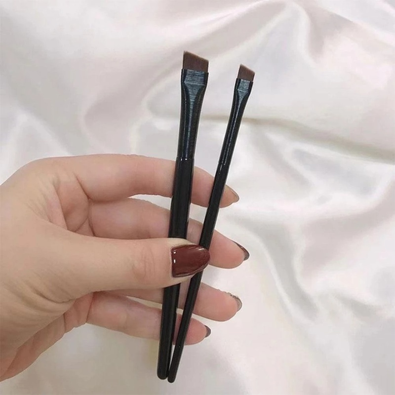1 Pcs Black Multipurpose Angled Eyeliner Brush/ Portable Soft Fibrous Filaments Detial Brushes/ Professional Super Fine Make Up Tools