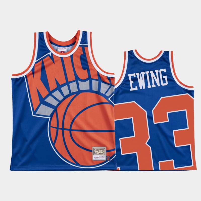 Retro Patrick Ewing #33 New York Knicks Basketball Jersey Blau# 
