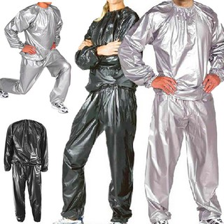 Image of Heavy Duty Sweat Suit Exercise Gym Fitness Weight Loss Anti-Rip Suit M-3XL