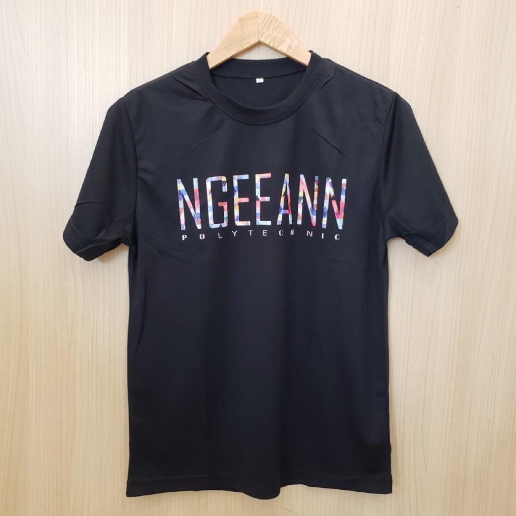 Ngee Ann Unisex Black Mottled Drifit T-shirt | Shopee ...