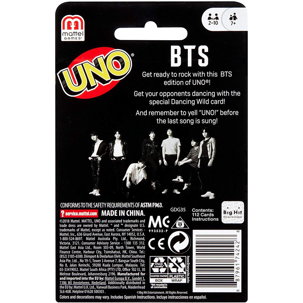 Kpop Bts Uno Cards Game Special Celebrate Photo Card Set Dos Flip Uno Playing Card Shopee Singapore