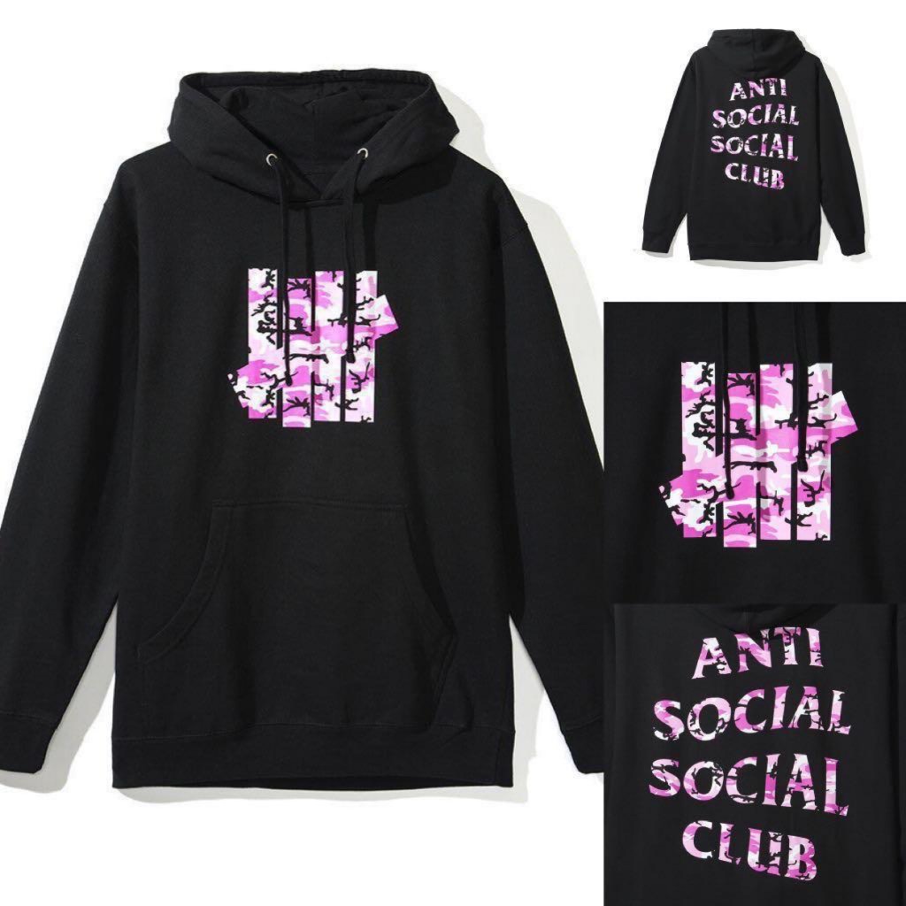 Undefeated x Anti Social Social Club Camo Black Hoodie | Shopee Singapore