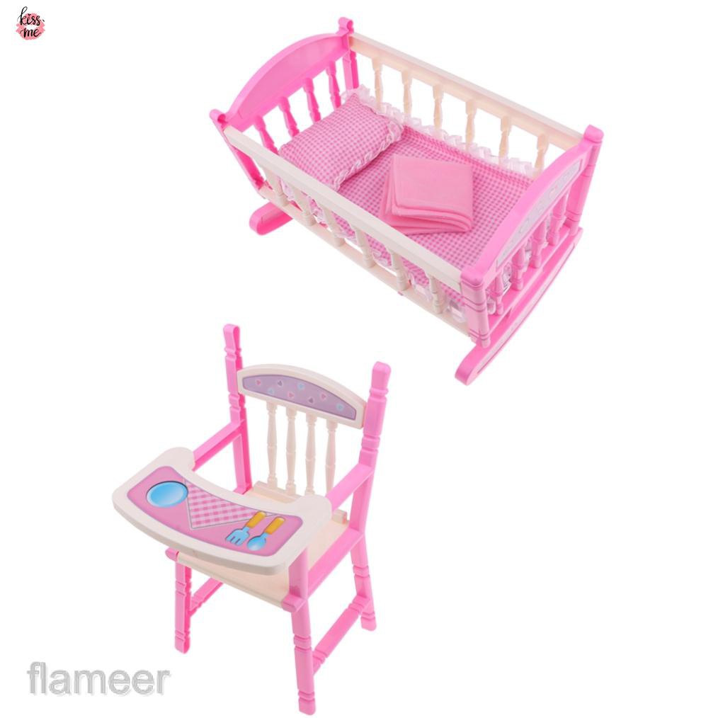 doll high chair and crib