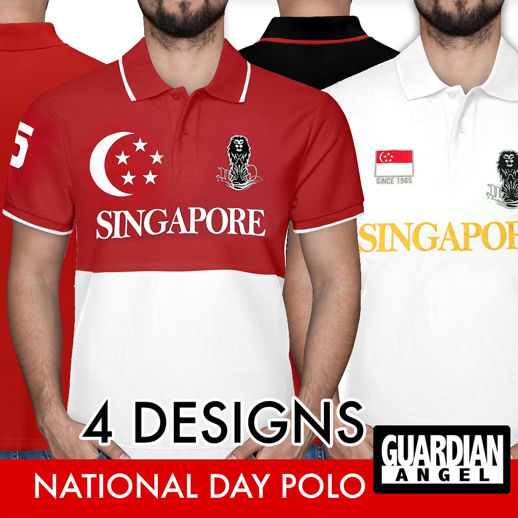 Sg Local Seller Men S Polo Tees Singapore National Day Polo T Shirt Ndp 2021 Travel Souvenirs Guardian Angel Shopee Singapore