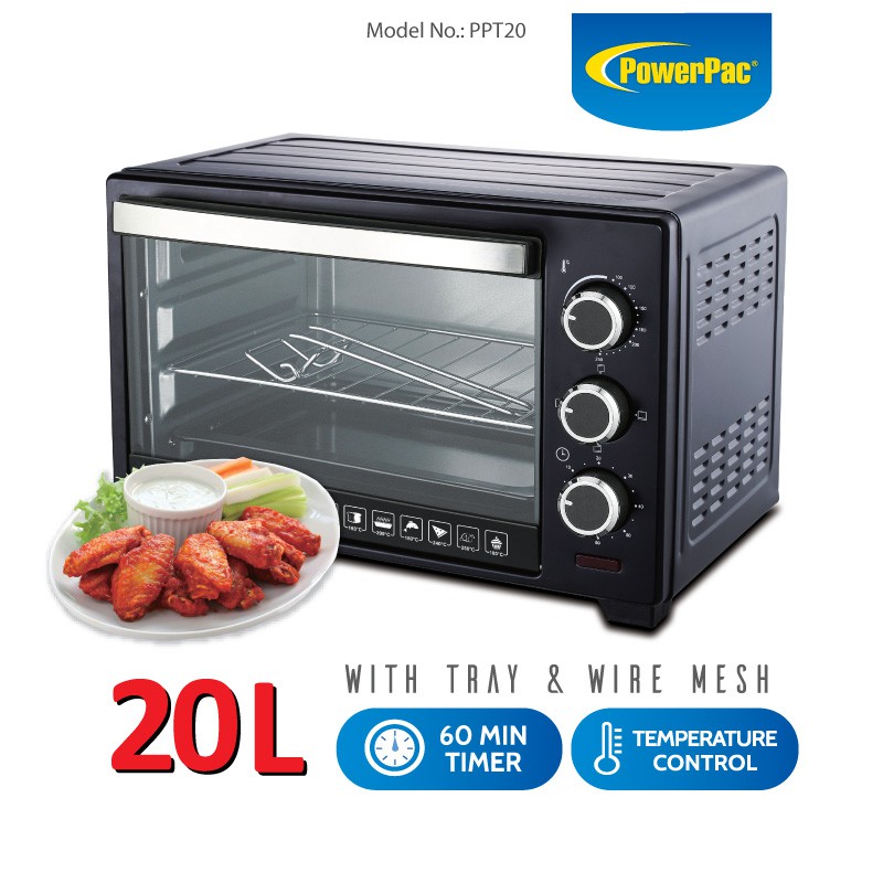 electric-oven-powerpac-20l-electric-oven-with-1-sets-of-baking-tray-and