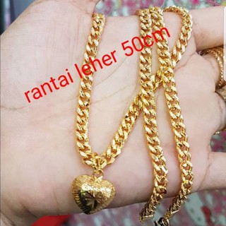 Rantai Leher Emas Korea 4k Ready Stok Singapore