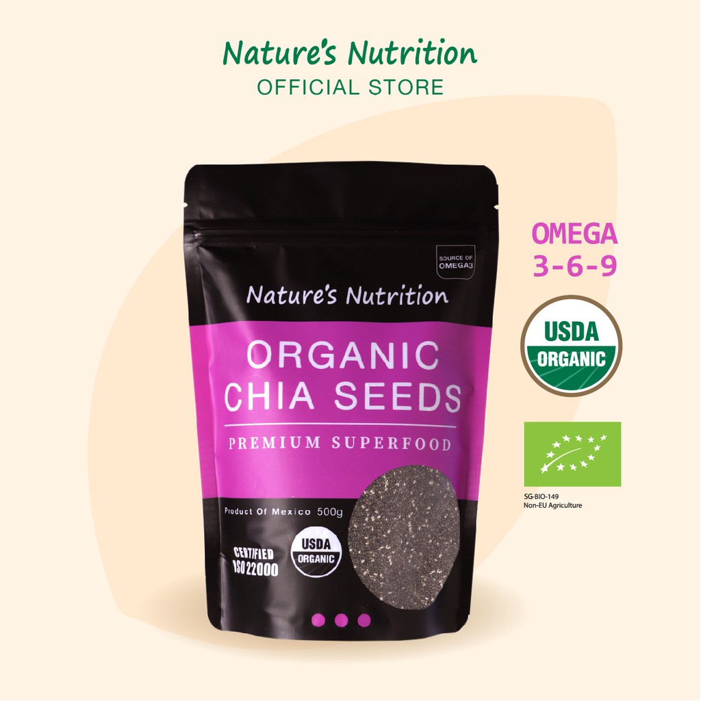 Nature's Nutrition Premium Organic Chia Seeds 500g / 1kg Shopee Singapore