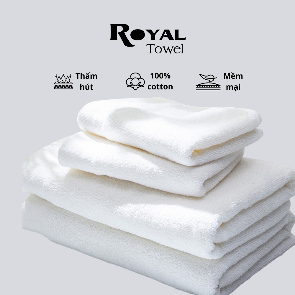 Khăn tắm khách sạn Royal 60x120cm với sợi bông cotton dày thấm hút tốt