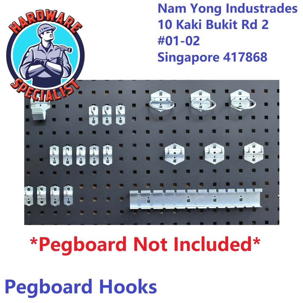 Square Pegboard Hooks (Single Hook, Double Hook) Shopee Singapore