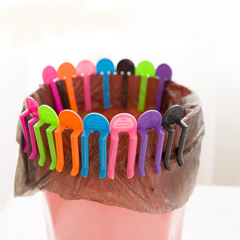 10pcs Dustbin Plastic Mini Color Clips Decorations Paper Photo