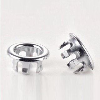 3 Chrome Bathroom Basin Sink Spare Round Overflow Cover Tidy