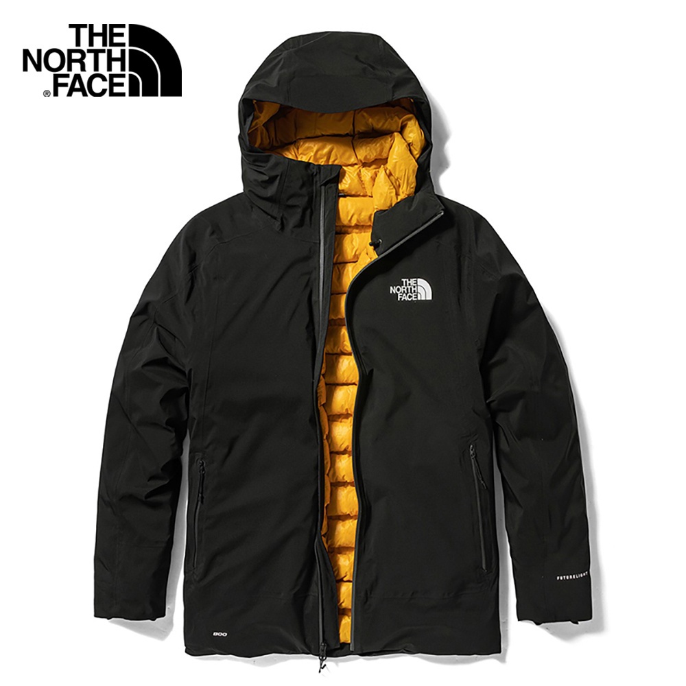 the north face puffer jacket gold