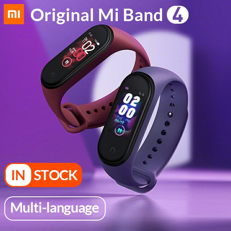 global version xiaomi mi band 4 smart watch wristband amoled bluetooth 5.0 swim