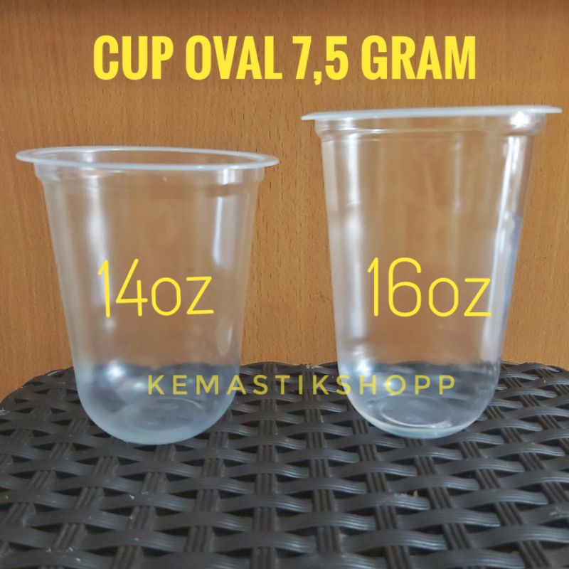 Contents 50pcs Oval Glass Cup 14oz And 16oz 7 5 Grams Shopee Singapore