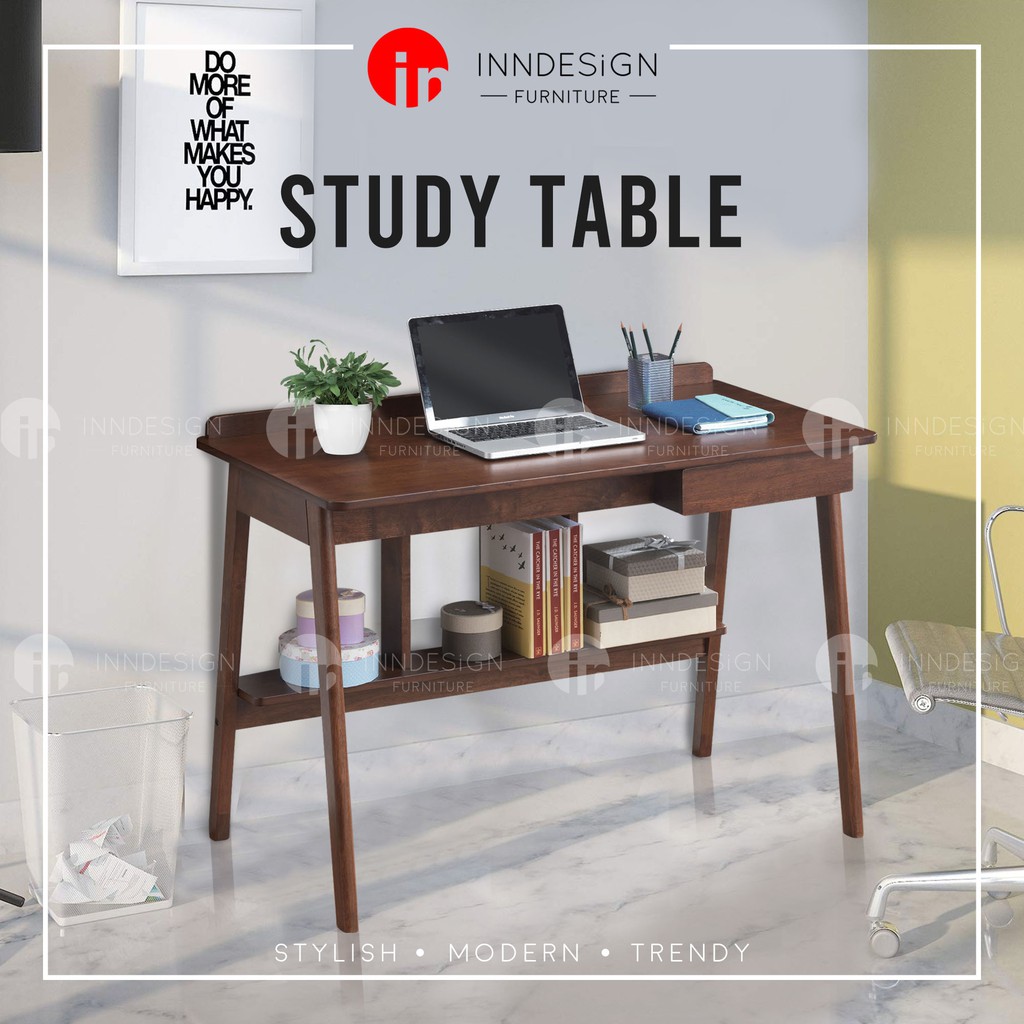 [LOCAL SELLER] Aaron Solid Wood Study Table / Study Desk (Free