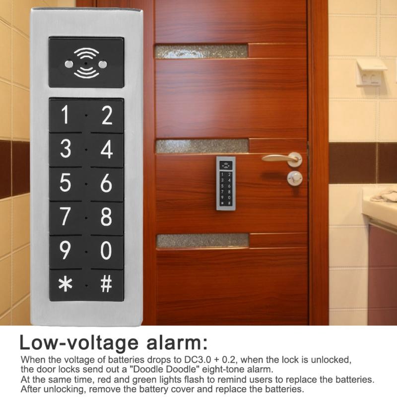 Zhenl Qianmei Stainless Steel Electronic Digital Password Keypad Number Cabinet Door Code Lock Shopee Singapore