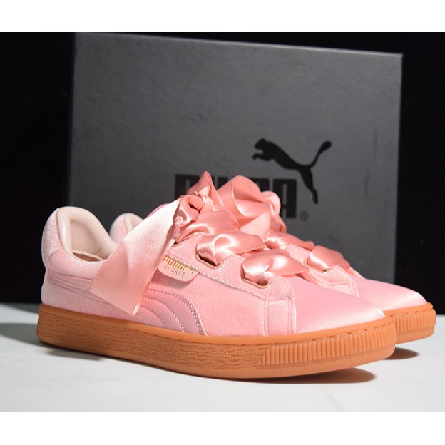 puma basket platform pink