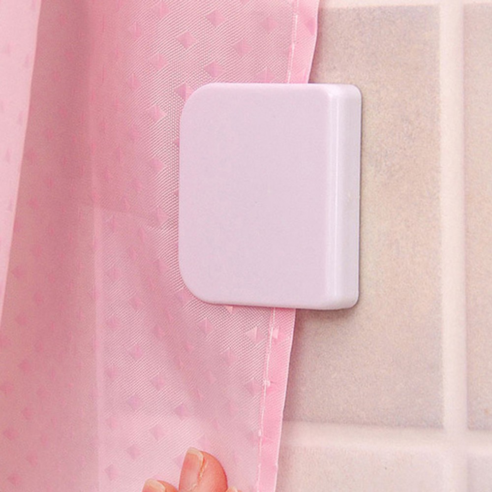 Vanker 2pcs Durable Plastic Self Anti Splash Shower Curtain Clip