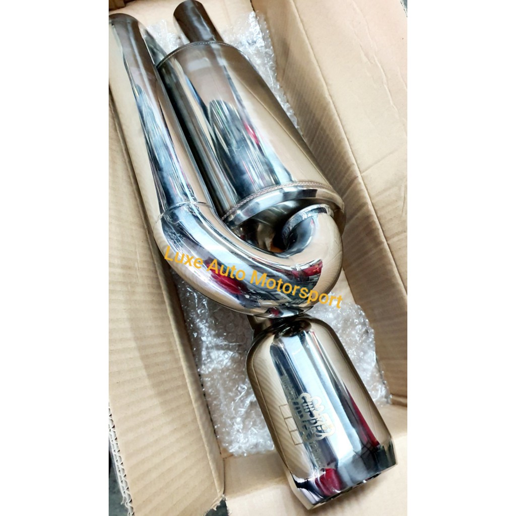 Shop Malaysia Exhaust Mugen Twin Loop Sflow Stainless Steel Ekzos Shopee Singapore