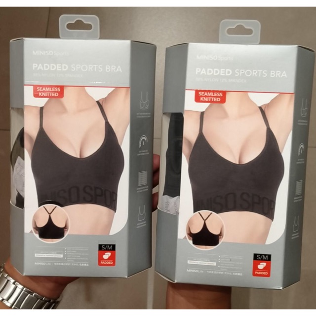 miniso padded sports bra