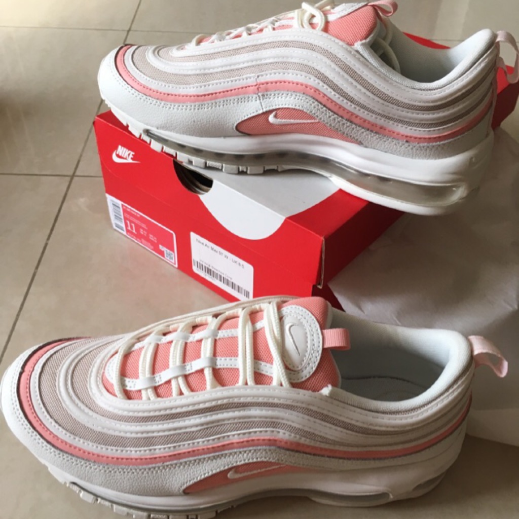 air max 97 coral and white