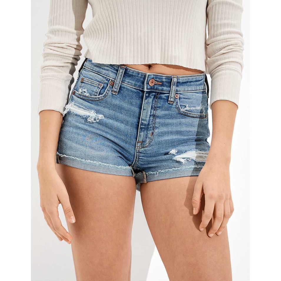 high waisted jean short