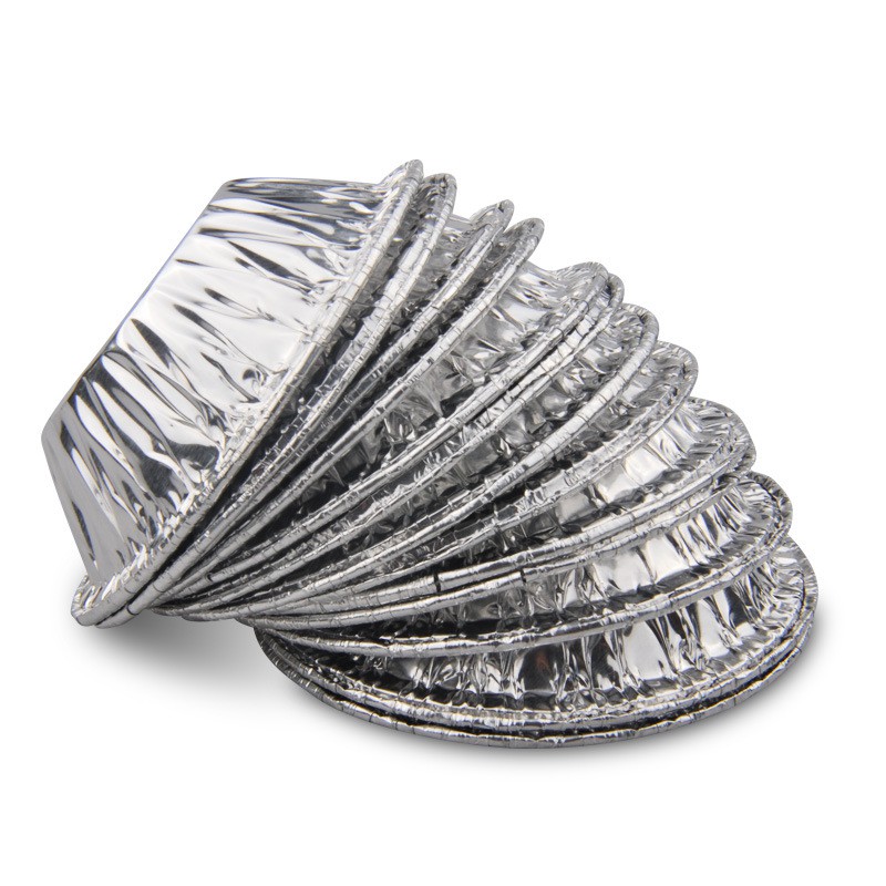 200PCS DIY Round Aluminum Foil Egg Tart Pan Mold Muffin Cupcake Cups