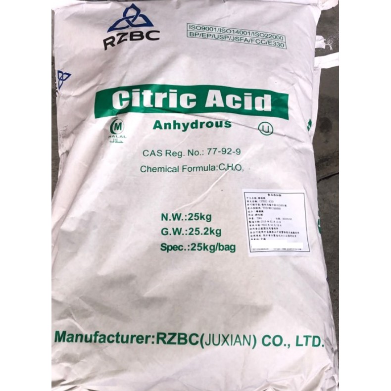 Rzbc Food Grade Citric Acid Kg Shopee Singapore