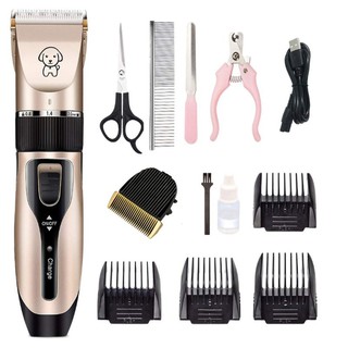 Professional Rechargeable Pet Cat Dog Hair Trimmer Grooming Kit Electrical Clipper Shaver Set Haircut Machine