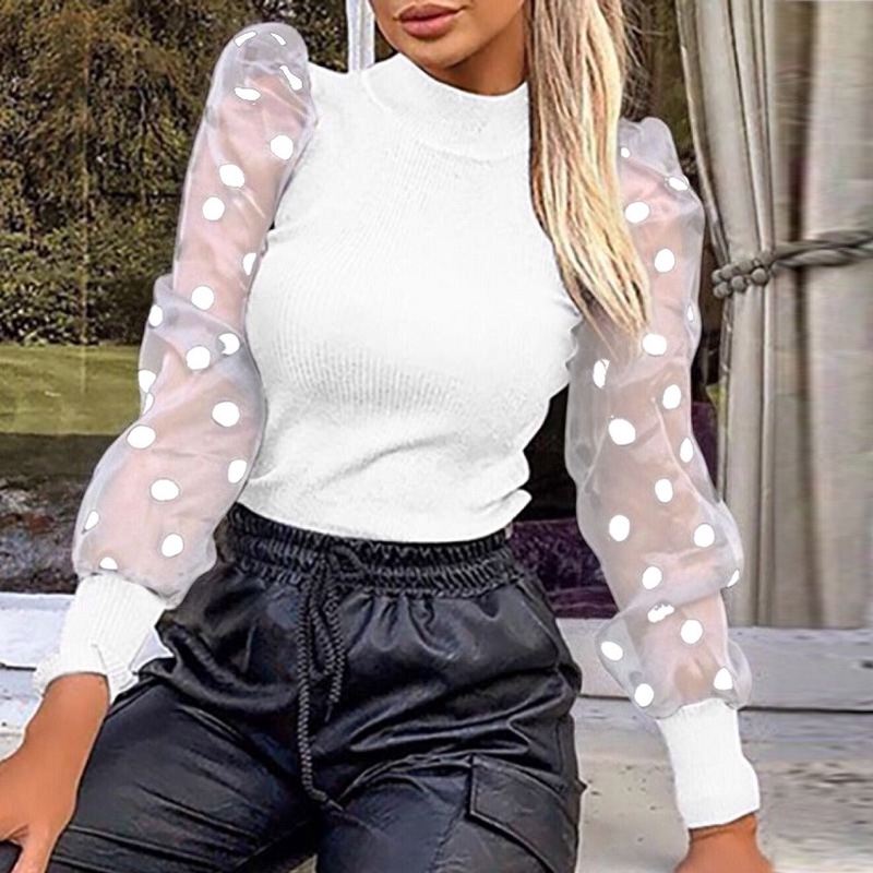 long sheer blouse