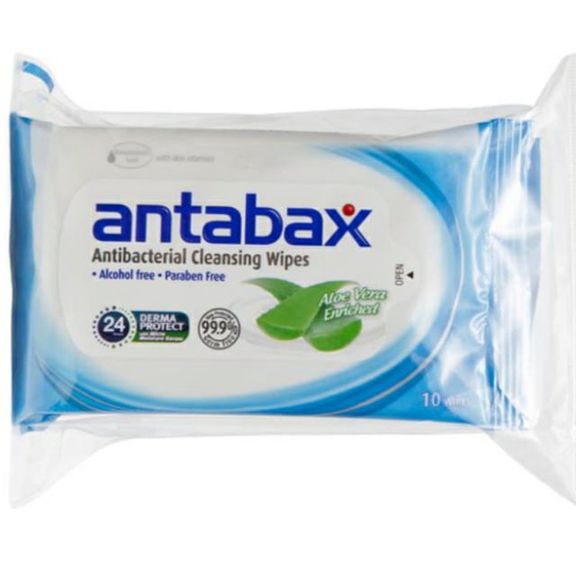 Antabax Antibacterial Cleansing Wipes Aloe Vera 3x10wipes Shopee Singapore